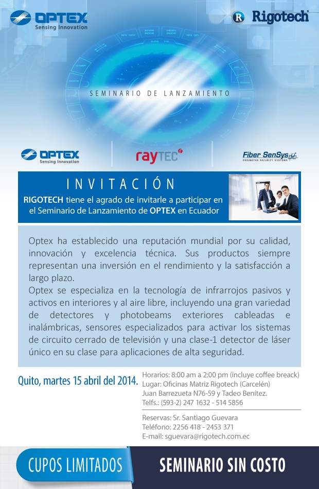 SEMINARIO LANZAMIENTO OPTEX
