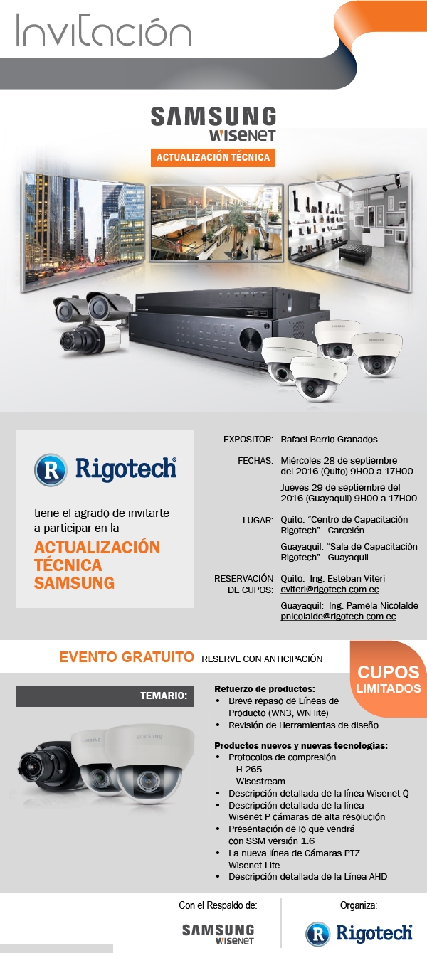  Capacitación Técnica Samsung Wisenet
