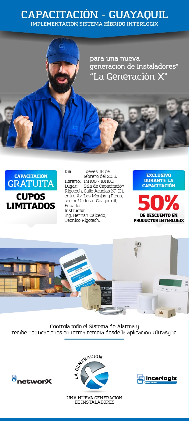 Implementación Sistema Híbrido Interlogix, Guayaquil